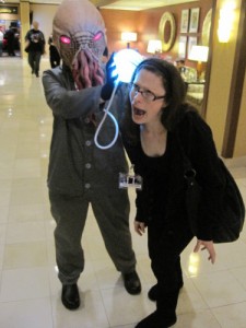 Teri attacked by an Ood! (Not Christina I Might add)